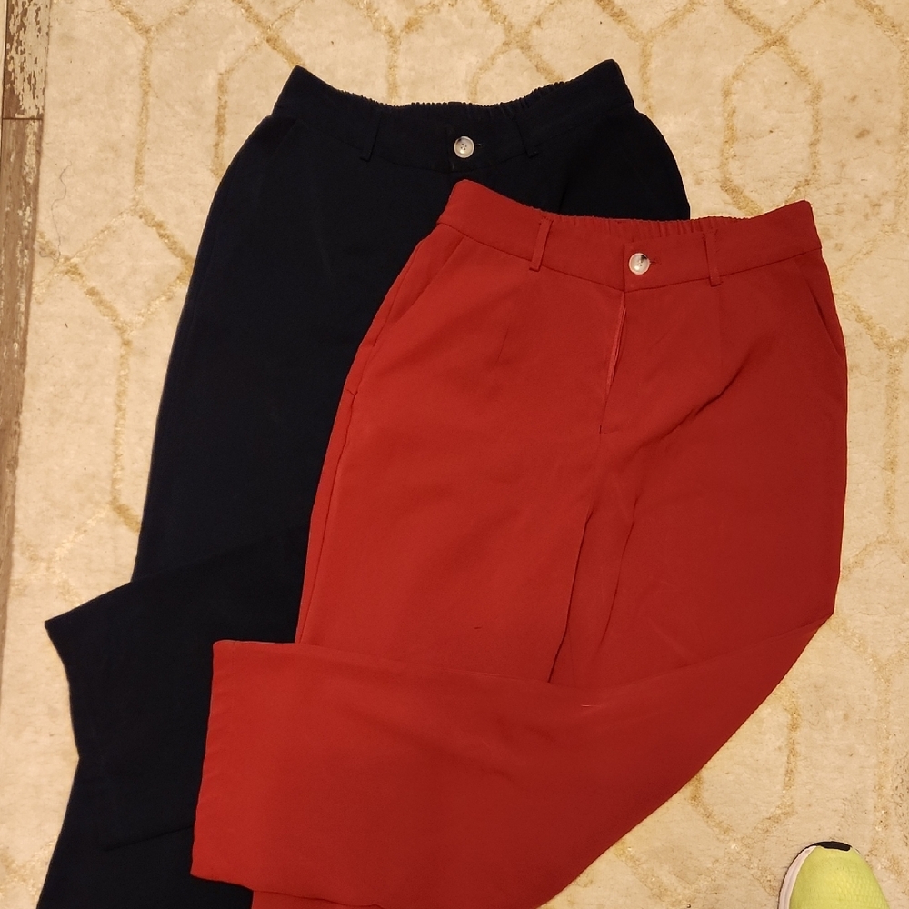 Stylish Women's Red and Black Pants